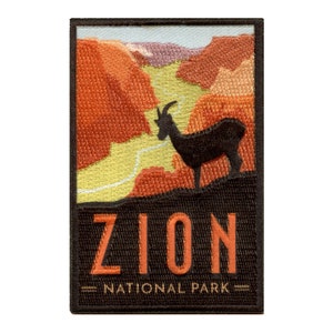 Zion National Park Patch Utah Travel Canyon Embroidered Iron On BG8