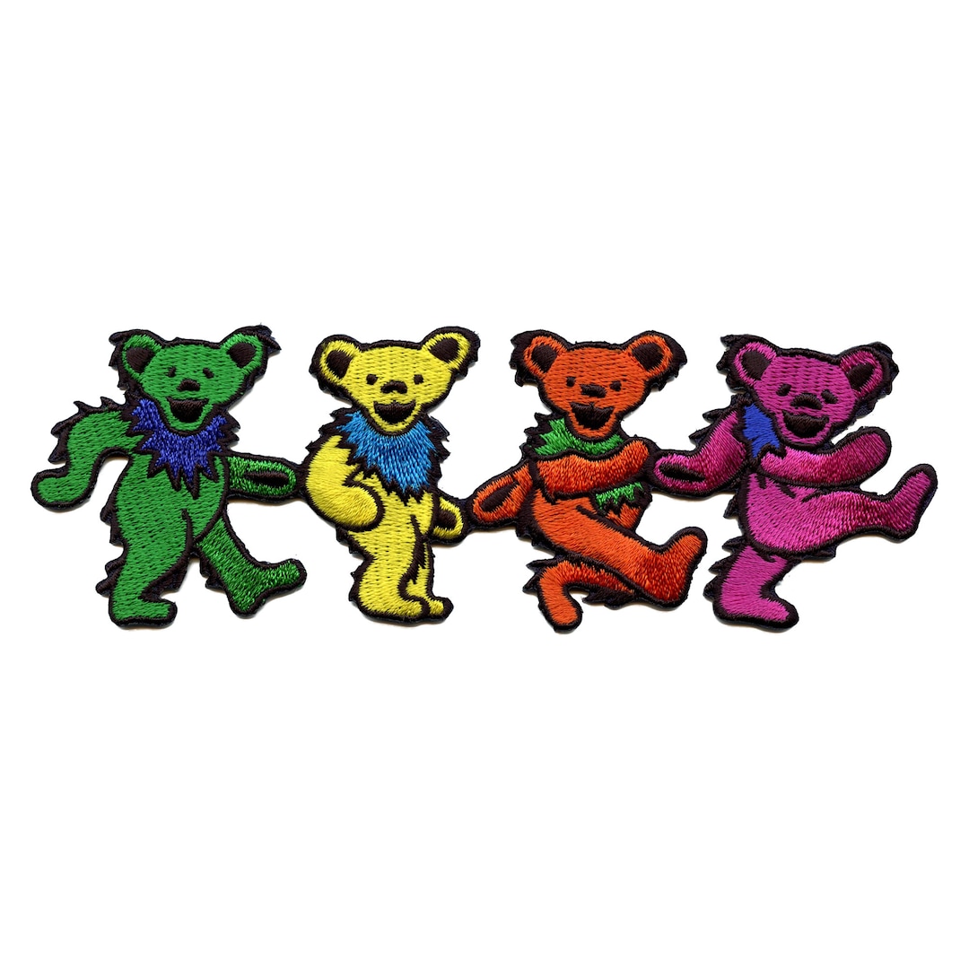 Grateful Dead Dancing Bears Patch Large Iconic Embroidered Iron on EG4 ...