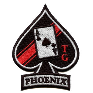 Top Gun Maverick Phoenix Badge Patch Classic Pilot Spade Embroidered Iron On BG1