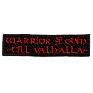 Warrior Of Odin Till Valhalla Patch Norse Mythology Embroidered Iron On BA3
