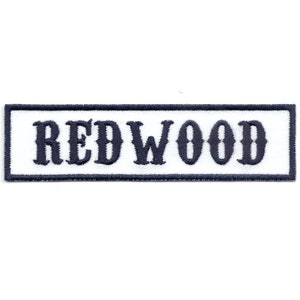 Redwood Member Patch Name Tag Bikers Club Embroidered Iron On BD5