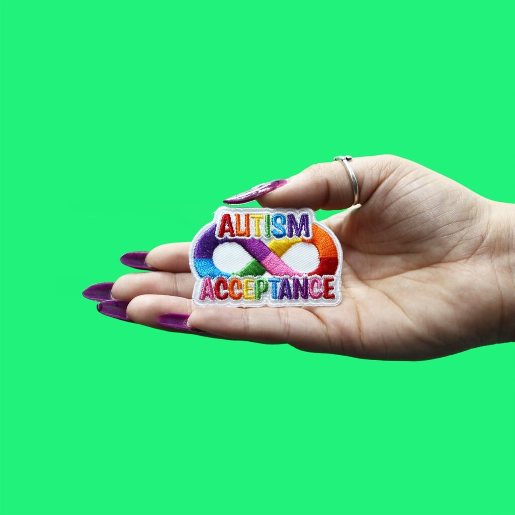 Autist Patch Autism Acceptance Patch Neurodiversity Embroidered Iron on BG4 - Etsy