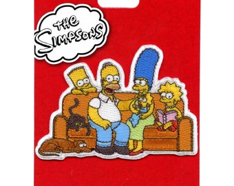 The Simpsons Family Portrait Patch Homer Bart Marge Lisa Embroidered Iron On BC6