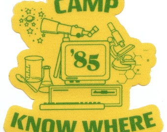 Camp Know Where Patch Science Camp 85 Iron On Embroidered BB6