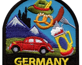 Germany Travel Patch Europe Badge Embroidered Iron On AE4