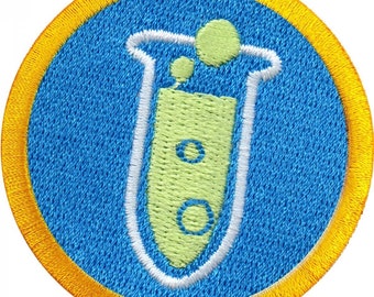 Chemistry Merit Badge Science Wilderness Scout Sash Patch Iron On Embroidered CD4