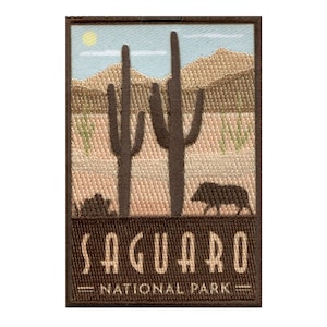 Saguaro National Park Patch Arizona Cacti Travel Embroidered Iron On BG8