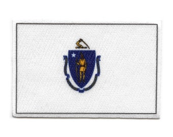 May include: A white patch with a blue and gold seal featuring a person holding a sword and a star. The seal is surrounded by a gold border and two gold scrolls.