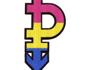 Pansexual Pride Patch LGBTQ+ Community Embroidered Iron On BE4