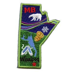 Manitoba Patch Canada Province Embroidered Iron On BH7