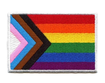 All Inclusive Pride Flag Patch LGBTQ+ Community Embroidered Iron On BE4