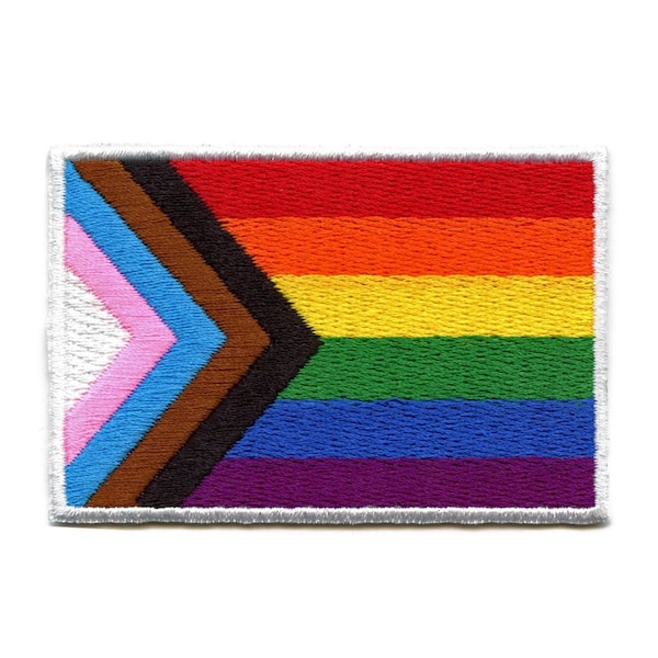 All inclusive Pride Flagge Aufnäher LGBTQ+ Community gestickt Aufbügeln BE4