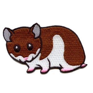 Pet Hamster Patch Small Animal Rodent Embroidered Iron On AB1