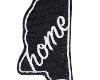 Mississippi Home State Embroidered Iron On Patch AH4