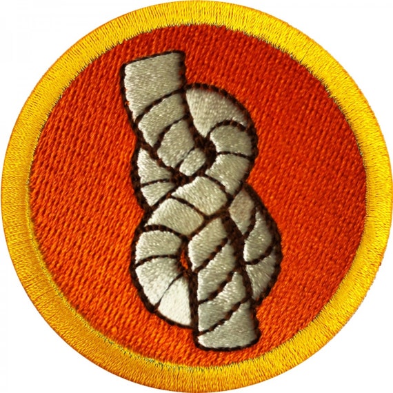 Knot Tying Badge Patch Rope Wilderness Scout Sash Iron on