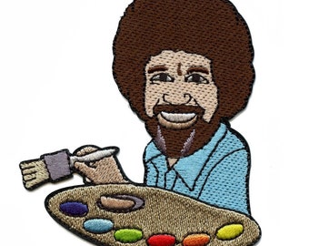 Bob Ross Official Patch Collection Exclusive Paint Embroidered Iron On BD5