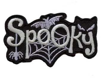 Glow In The Dark Spooky Patch Embroidered Iron On AC8