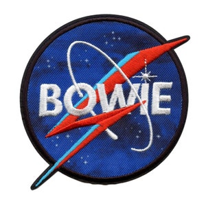Officiell David Bowie-lapp NASA Bolt Broderad Stryk-på ED1