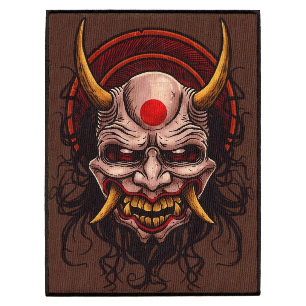 Samurai Back Patch XL Demon Samurai With Hair Back Patch Fotopatch Iron on D6 - Etsy