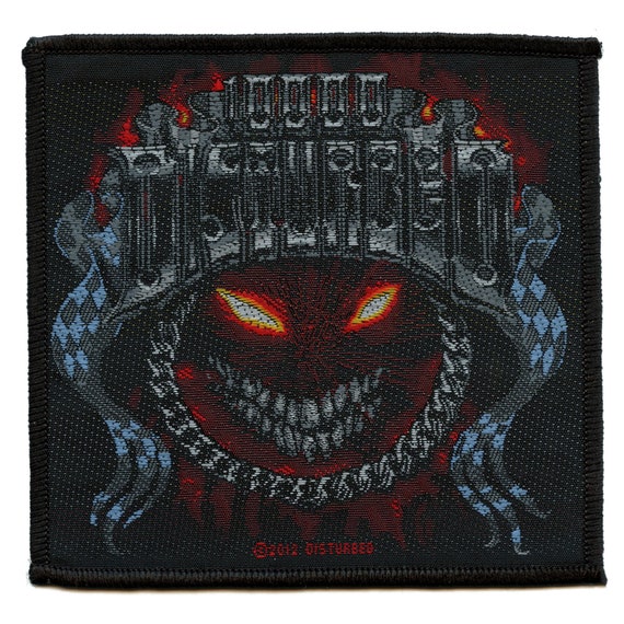 thumbnail interactive-video image 1 of Disturbed Rock Music Embroidered Patch – Sew On / Iron On – Official Band Logo 04 1 of 2