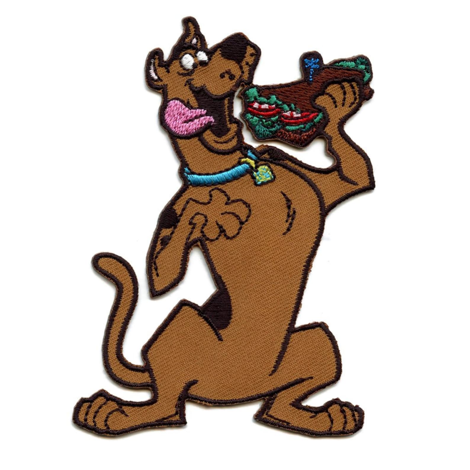 Official ScoobyDoo Patch Scooby With Sandwich Embroidered Etsy
