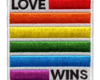 Love Wins Patch LGBTQ+ Community Embroidered Iron On BE4