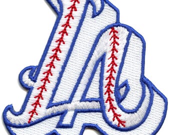 LA Baseball Script Patch Los Angeles Baseball Fan Embroidered Iron On FD2