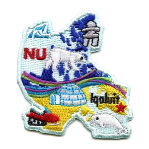 Nunavut Patch Canada Province Embroidered Iron On BH7
