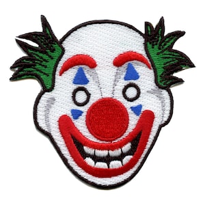 Evil Clown Mask Patch Scary Movie Embroidered Iron on CE3