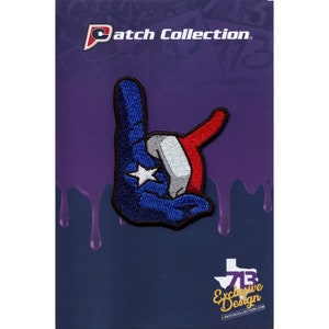 Houston Pride Texans Hand Sign Throwing Up The H Iron On Patch  BD8