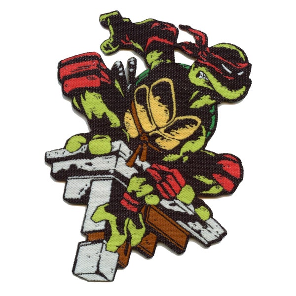 Officially Licensed Teenage Mutant Ninja Turtles Raphael Night Watch Patch Cartoon Embroidered Iron On BD6