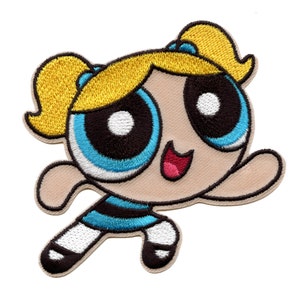 Powerpuff Girls Bubbles Patch Cartoon Network Animation Embroidered Iron On BH6