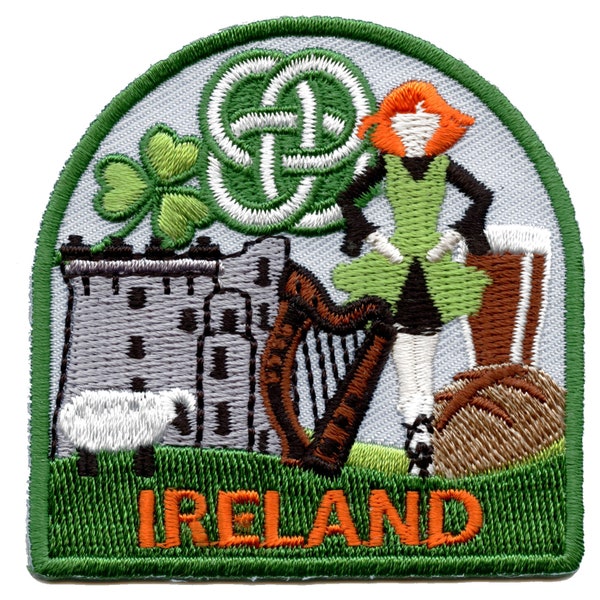 Ireland Travel Patch Europe Badge Embroidered Iron On AE4