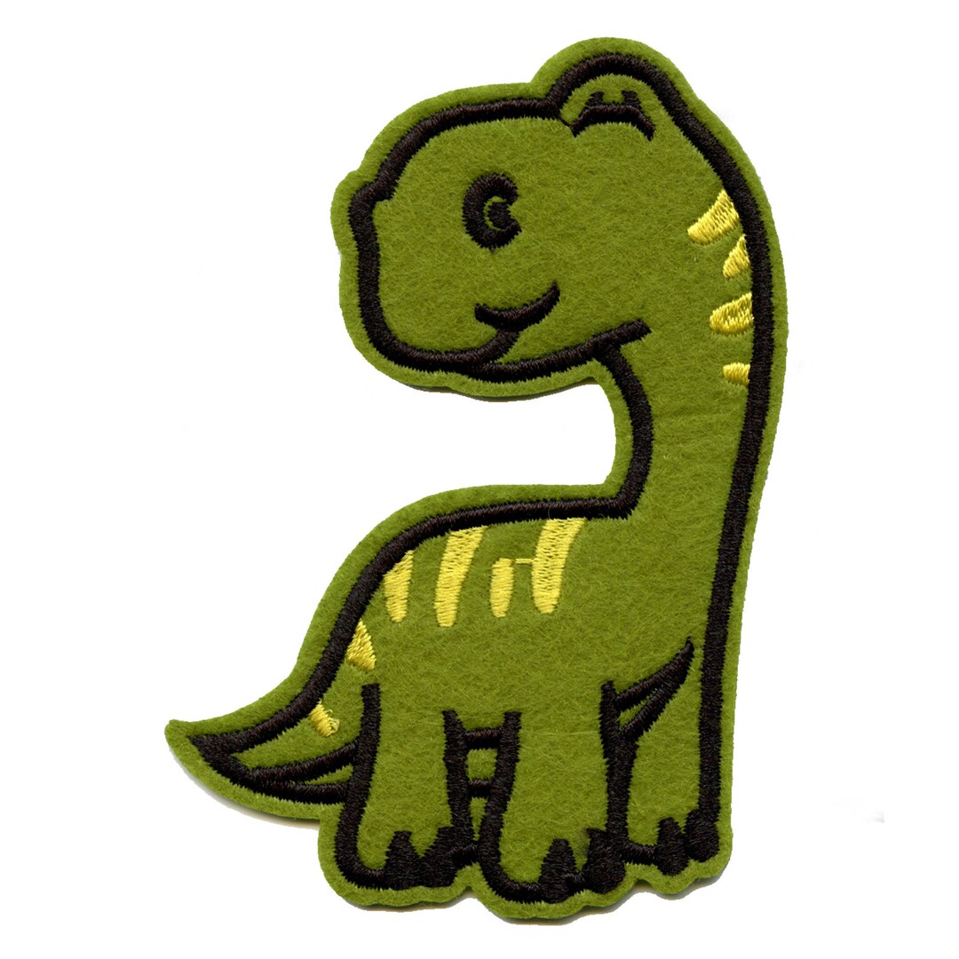 Baby Striped Brontosaurus Dinosaur Patch Dino Kid Embroidered Iron on ...