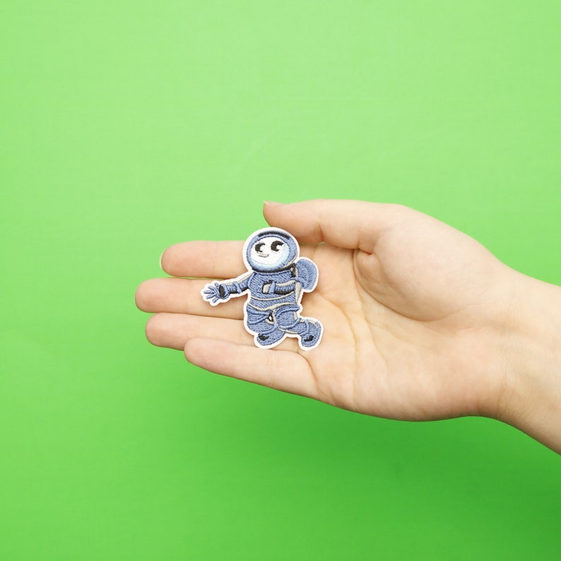 Blue Astronaut Floating Patch Outer Space Embroidered Iron on Small BE1 ...
