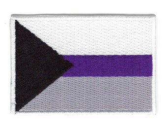 Naszywka z flagą demiseksualną, prawa LGBTQ+, haftowana, do prasowania BE4