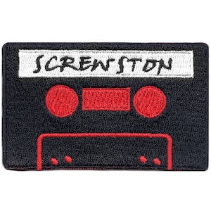 Houston Screwston Tape Patch Radio Cassette Iron On Embroidered BA2