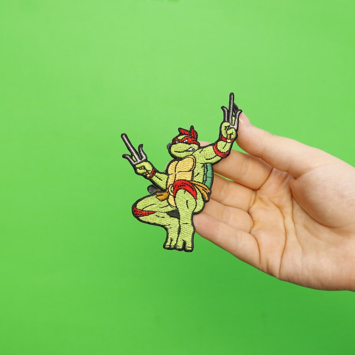 Officially Licensed Teenage Mutant Ninja Turtles Raphael Patch Cartoon ...