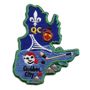 Quebec Patch Canada Province Embroidered Iron On BH7