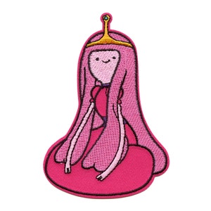 Adventure Time Princess Bubblegum Sitting Patch Cartoon Network Animation Embroidered Iron On BH5