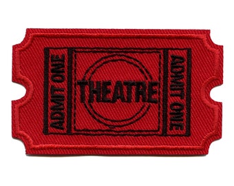 Bioscoopkaartjespatch Admit One Film geborduurd opstrijkbaar BB3