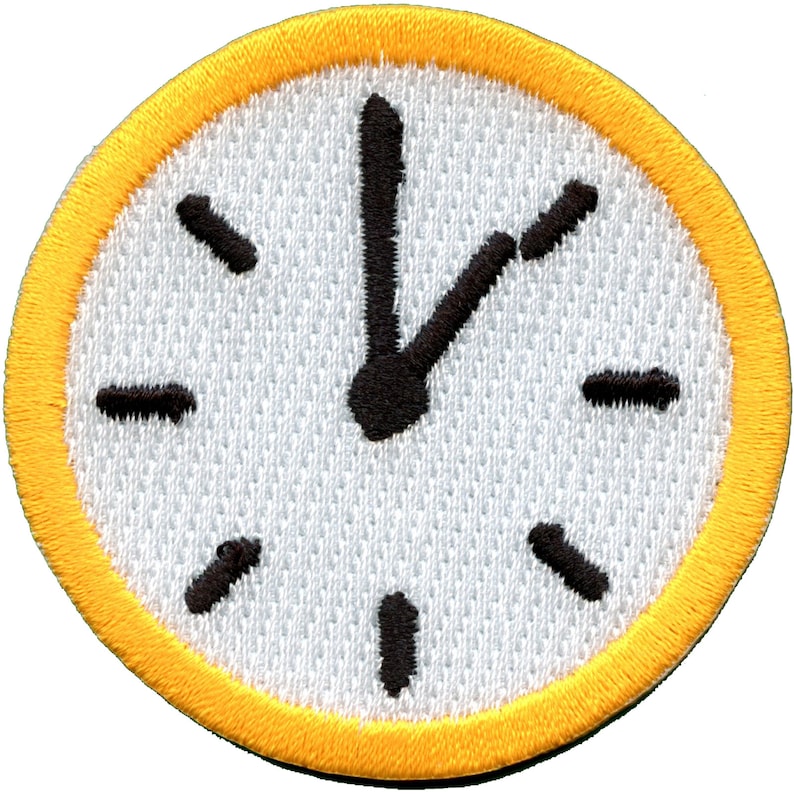Tell the Time Badge Patch Clock Wilderness Scout Sash Iron on ...