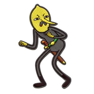 Adventure Time Lemongrab In Disgust Patch Cartoon Network Animation Embroidered Iron On BH5