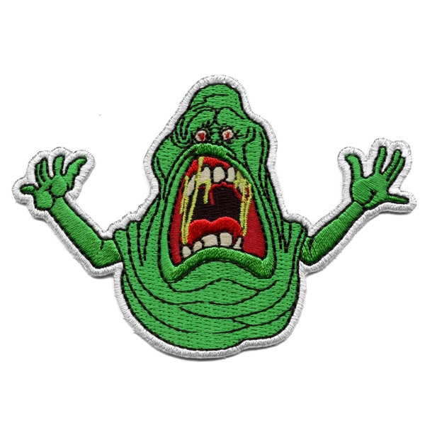 Ghostbusters Slimy Screaming Slimer Patch Classic 80s Comedy Embroidered Iron On BG6