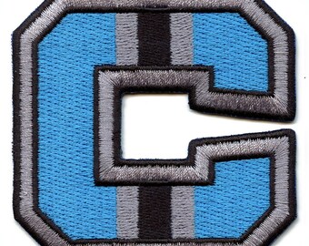 City Of Charlotte "C" Logo Patch Football Jersey Parody Embroidered Iron On AH6