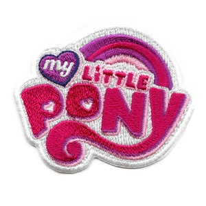 My Little Pony Logo Patch Pink Kids Horse Embroidered Iron On BG6 Bild 2