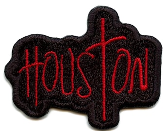 Iconic Houston Script Patch Graffiti Murral Art Embroidered Iron On GA3