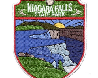 Niagara Falls National Park Patch Waterfall Travel  Embroidered Iron On BD7