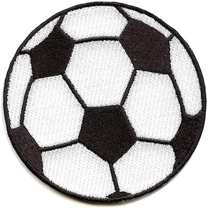 Soccer Ball Patch Sport Emoticon Icon Embroidered Iron On AF6