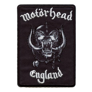 Motorhead Patch England Snaggletooth Embroidered Iron EH4